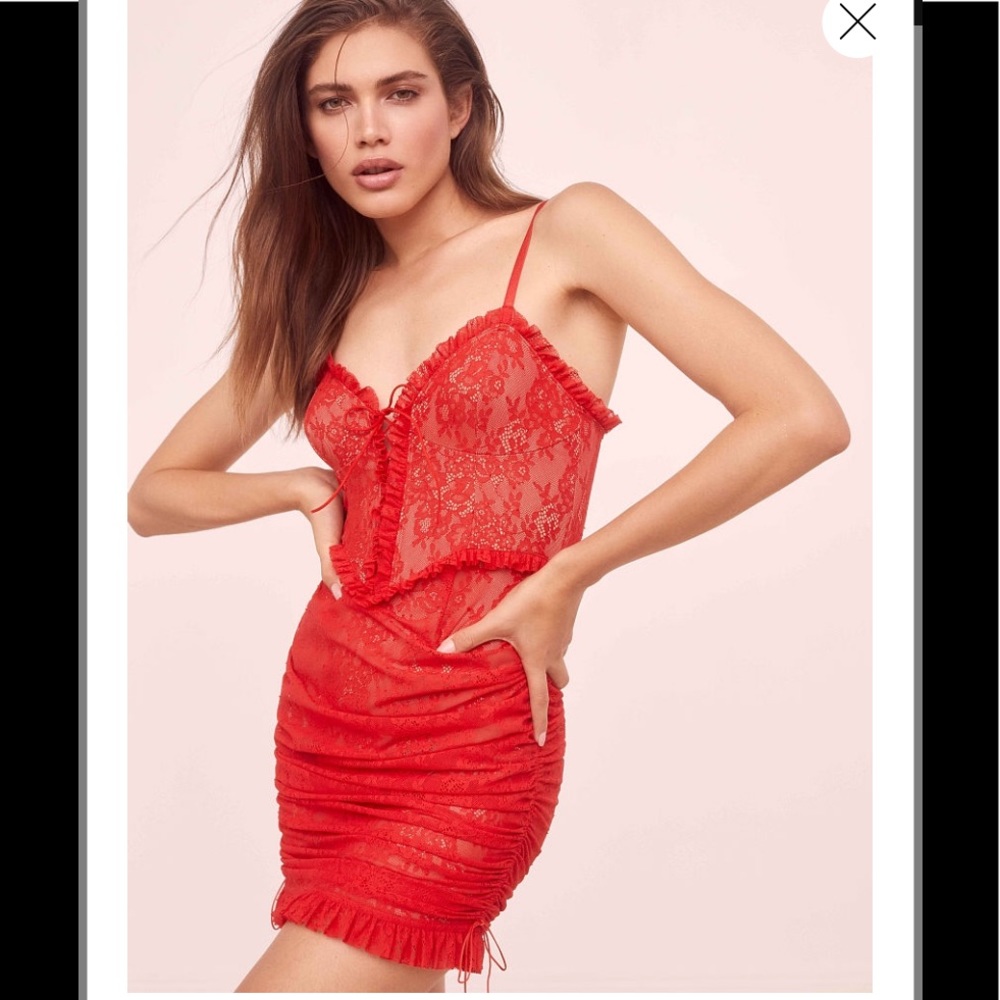 FOR LOVE & LEMONS Gracie Lace High-low Slip